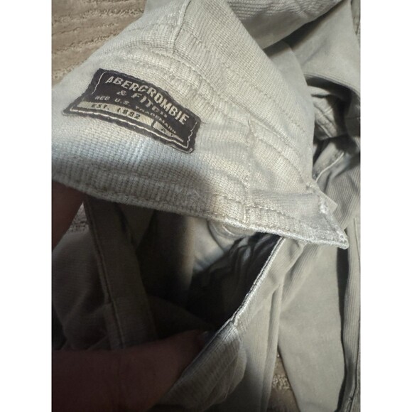 Abercrombie And Fitch Cargo Pants Mens 32 R Vintage Military Style Trouser Beige - Picture 7 of 10